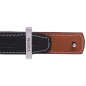 Preview: Reversible belt with contrast stitching in black and brown